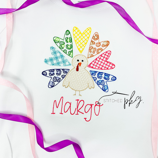 Animal Print Turkey Embroidery