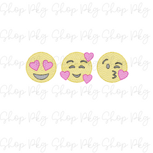Load image into Gallery viewer, Embroidered Set of Love Emojis
