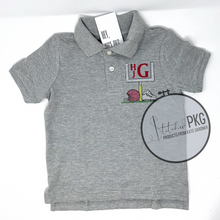Load image into Gallery viewer, Football Embroidered Monogram Polo
