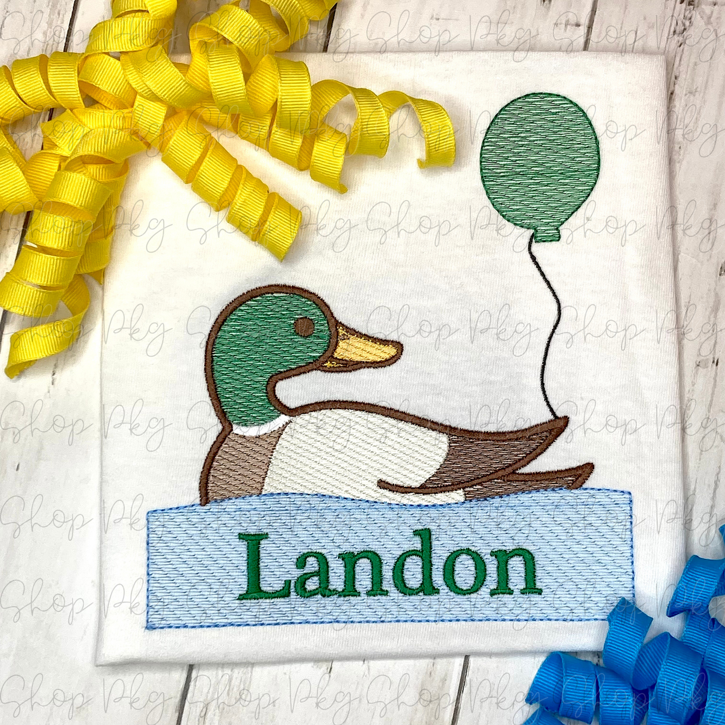 Mallard Duck Birthday Embroidery