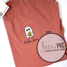 Load image into Gallery viewer, Boba Boo Embroidered Ghost Shirt
