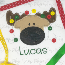 Load image into Gallery viewer, Christmas Lights Moose Antlers Applique
