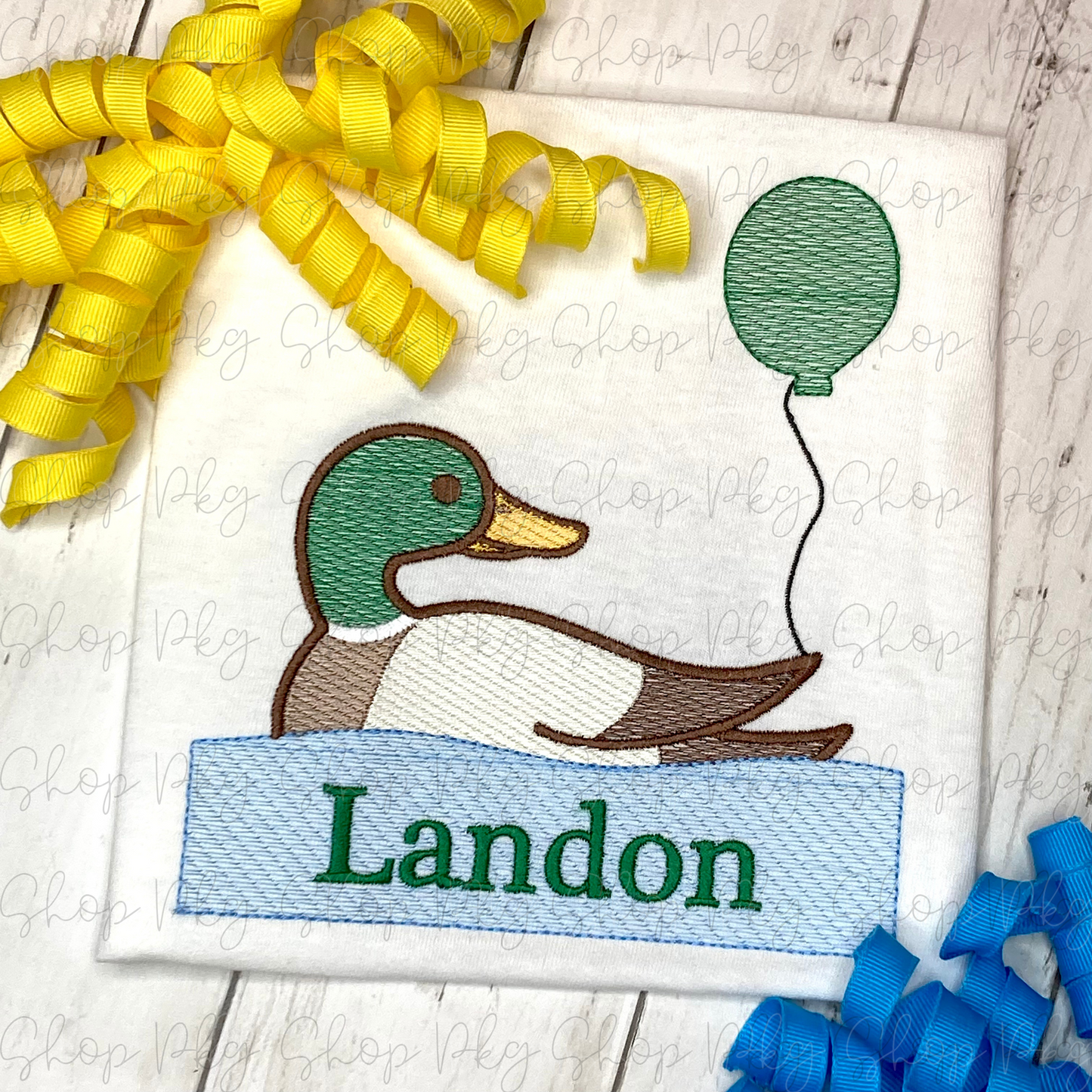 Mallard Duck Birthday Embroidery