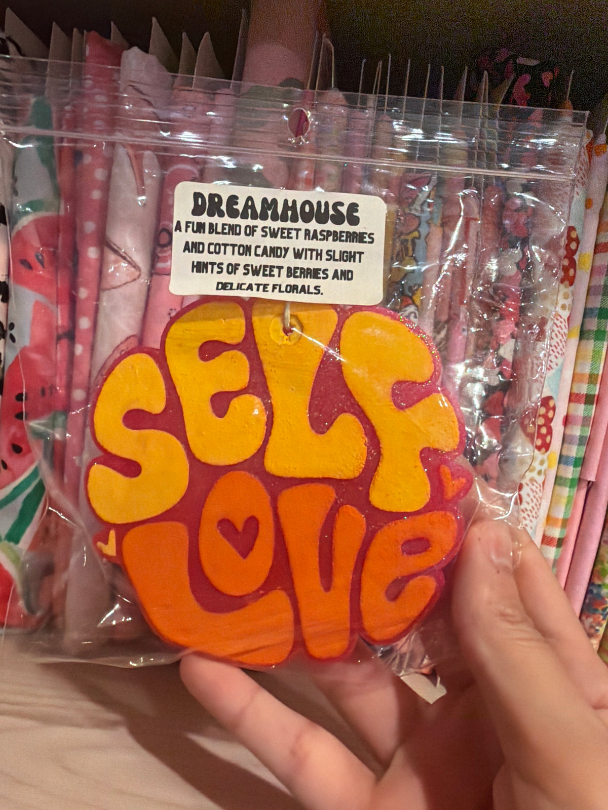 Self Love Freshie Hot Pink Orange Yellow