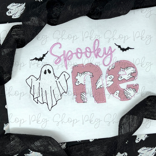 Spooky ONE Birthday Girl Applique