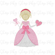 Load image into Gallery viewer, Embroidered Valentine Princess

