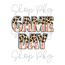 Load image into Gallery viewer, Beige Leopard Baseball Split Letters Game Day
