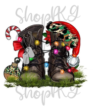 Load image into Gallery viewer, Christmas Combat Boots

