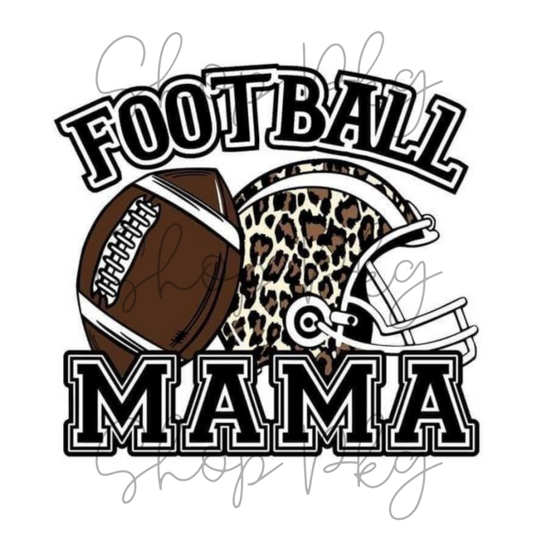 Football Mama Leopard Helmet