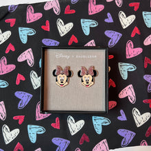 Load image into Gallery viewer, Minnie Mouse Earring with Pink Rhinestone Bow
