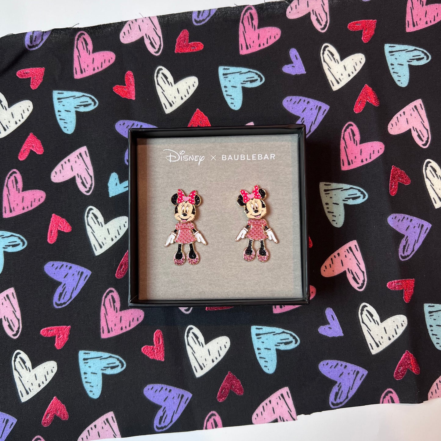 Minnie Mouse Valentine Drop Earrings