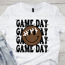 Load image into Gallery viewer, Football Smiley Gameday Graphic Tee
