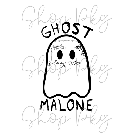 Ghost Malone Tattoo Drawing