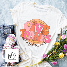Load image into Gallery viewer, Give Thanks With A Grateful Heart Graphic Tee
