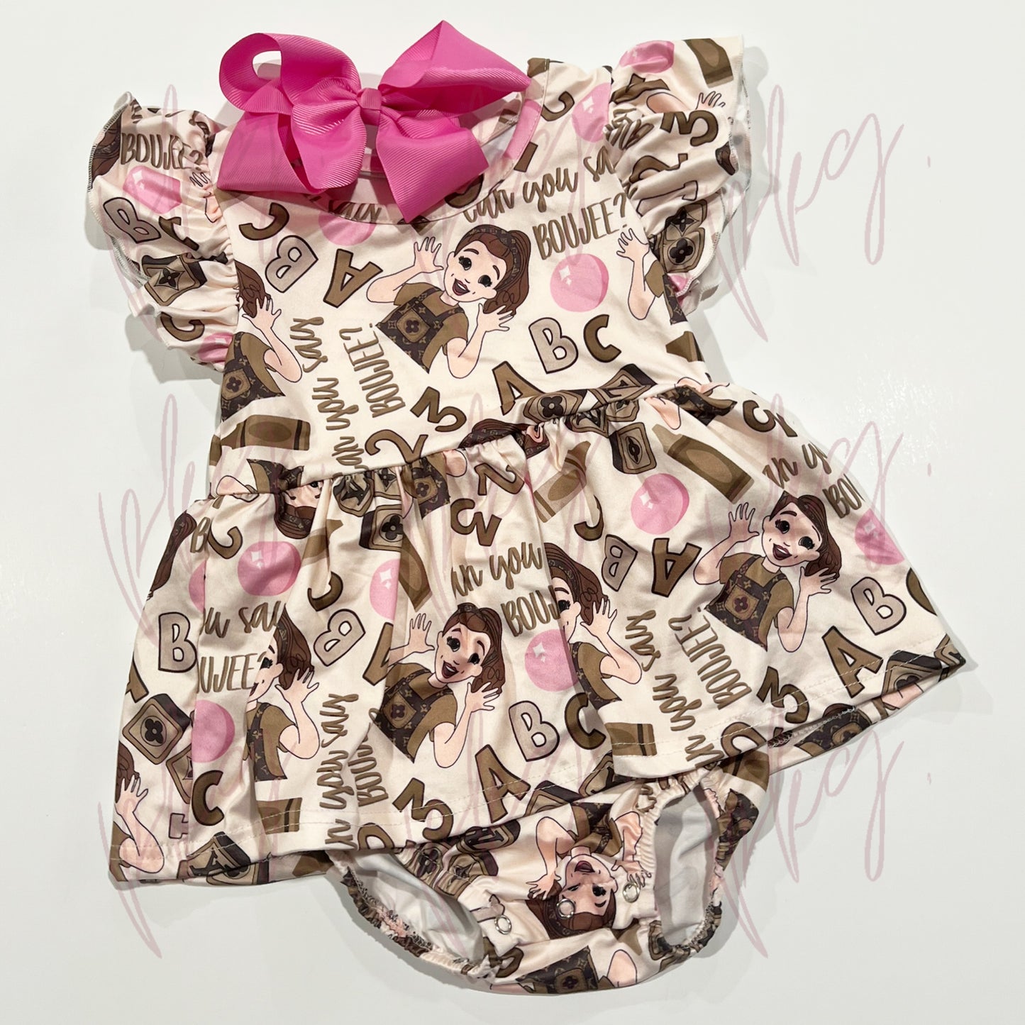 Miss Rachel ABC Can You Say Boujee? Romper Dress