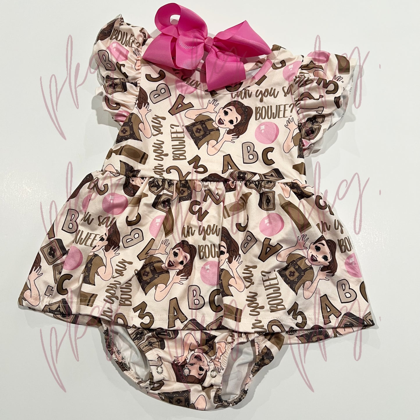 Miss Rachel ABC Can You Say Boujee? Romper Dress
