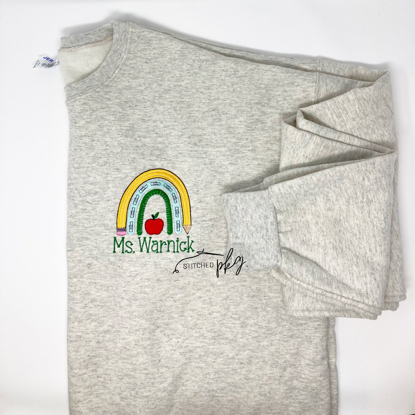 Teacher Themed Rainbow Personalized Sweatshirt