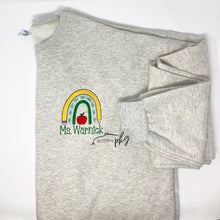 Load image into Gallery viewer, Teacher Themed Rainbow Personalized Sweatshirt
