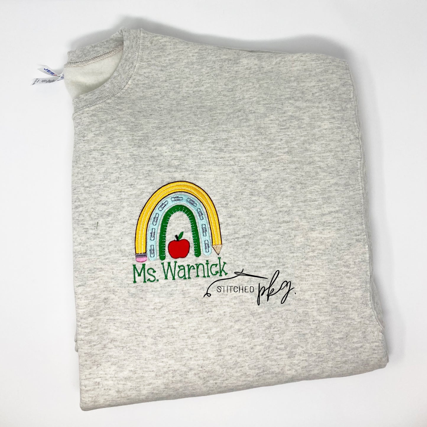 Teacher Themed Rainbow Personalized Sweatshirt