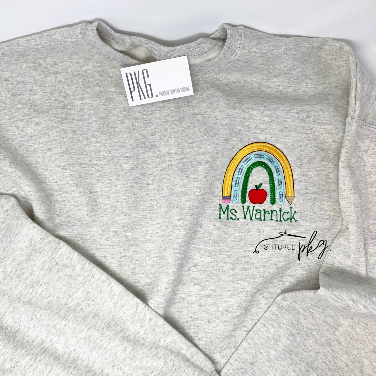 Teacher Themed Rainbow Personalized Sweatshirt