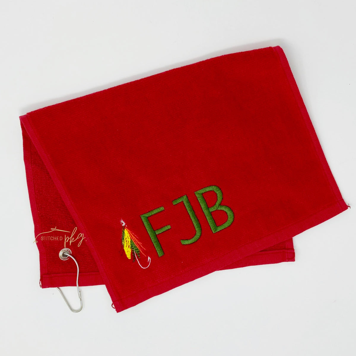Fishing Themed Monogrammed Grommet Towel