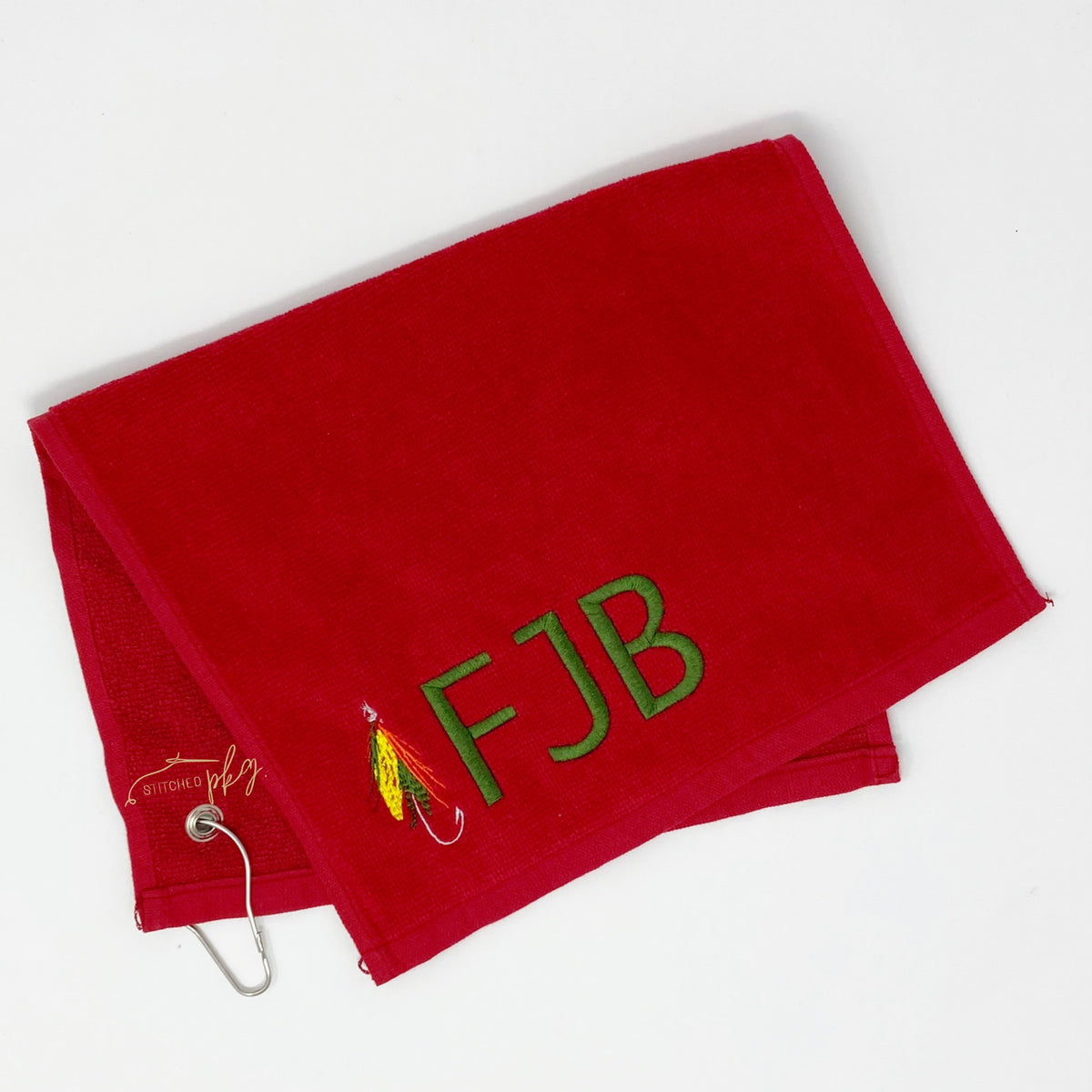 Fishing Themed Monogrammed Grommet Towel