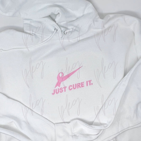 Breast Cancer Awareness Just Cure It Embroidery