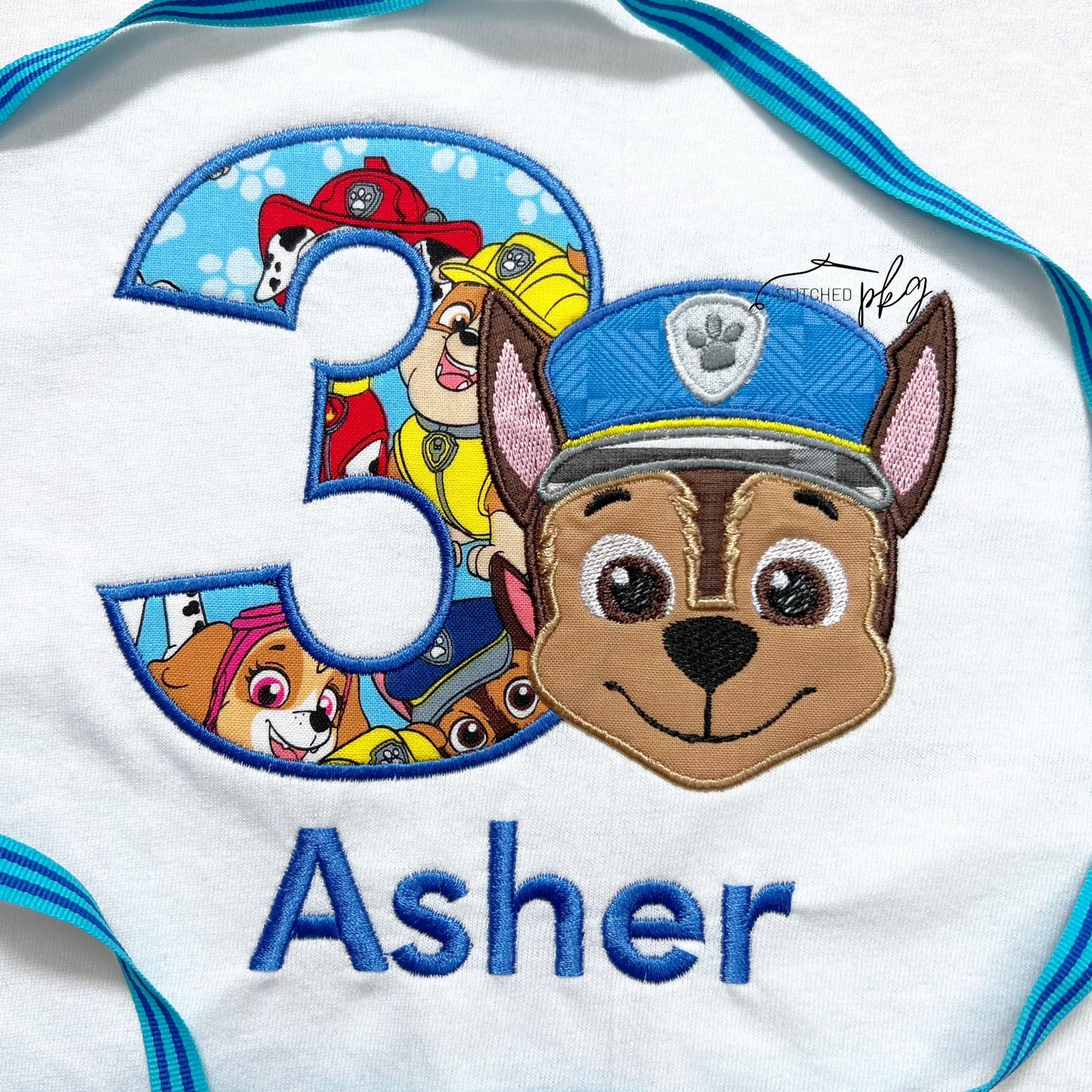 Chase Pup Gang Birthday Applique