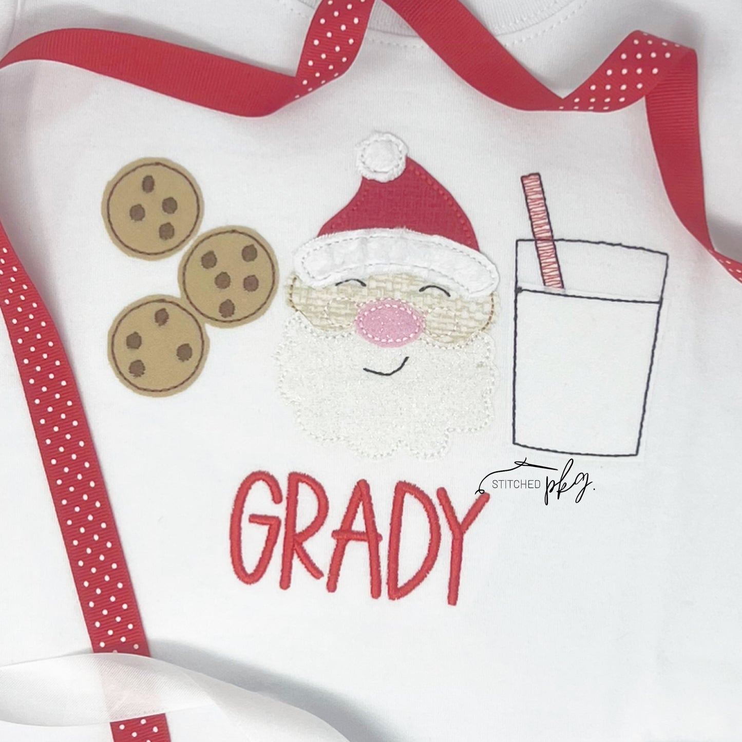 Santa Milk and Cookies Applique Shirt