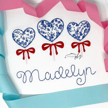 Load image into Gallery viewer, Heart Pops with Bows Applique
