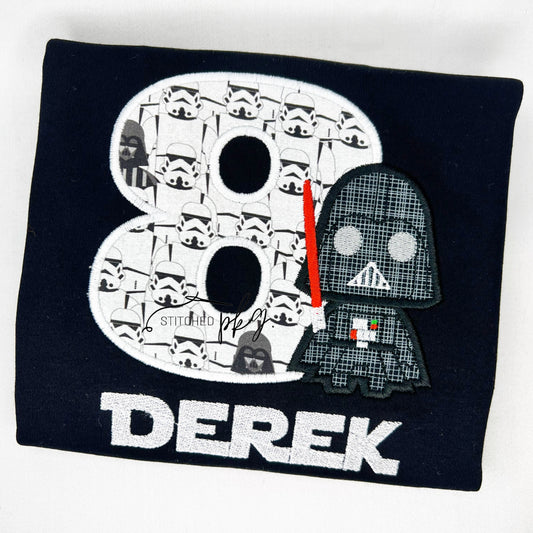 Space Vader Birthday Applique