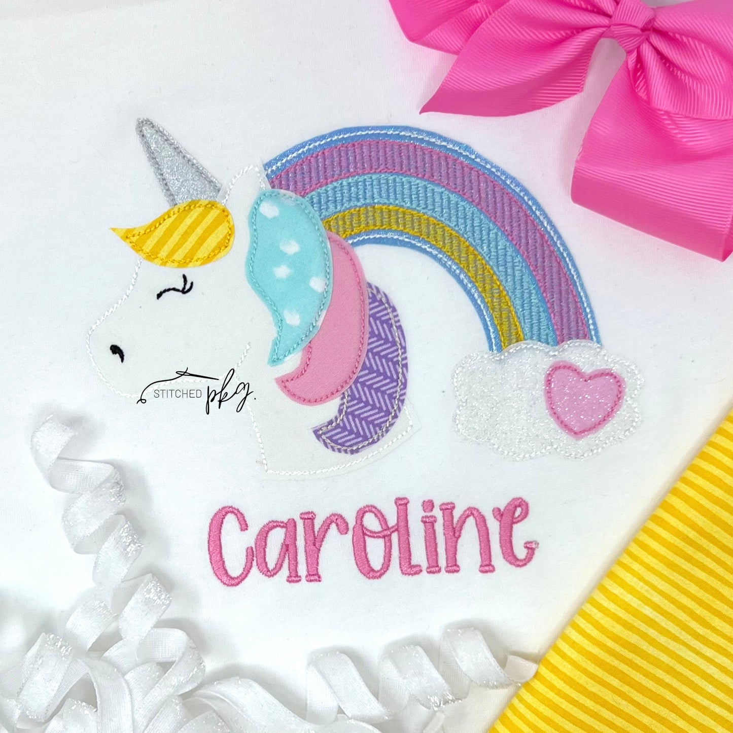 Unicorn Rainbow Applique