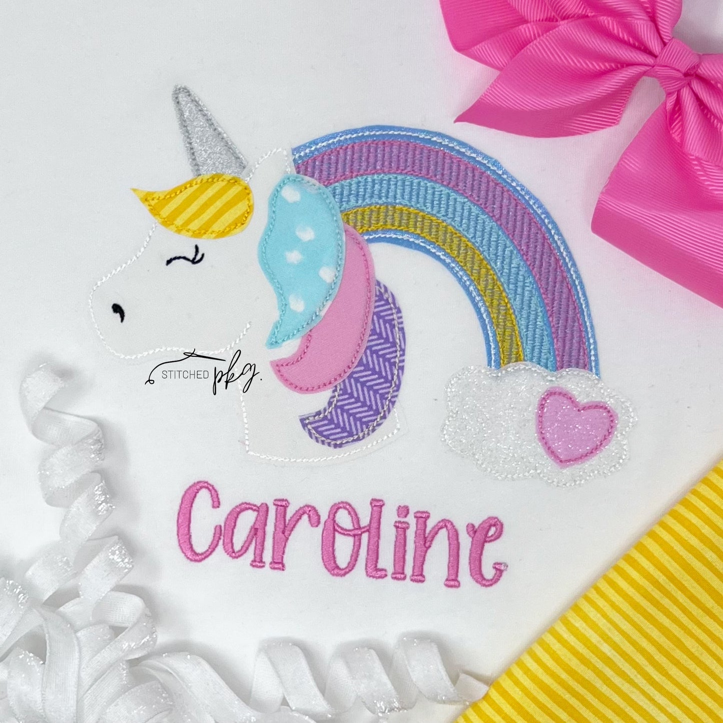 Unicorn Rainbow Applique