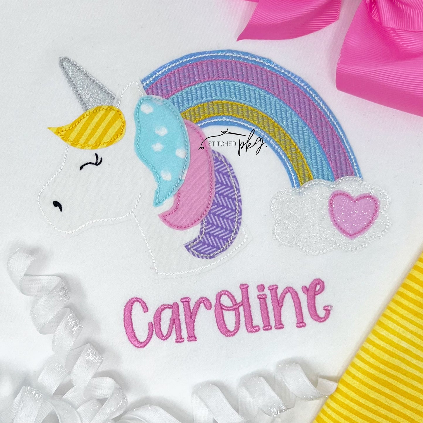 Unicorn Rainbow Applique