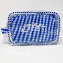 Load image into Gallery viewer, TRVL Design Duo Clear Blue Gingham Tote WIFEY 2023
