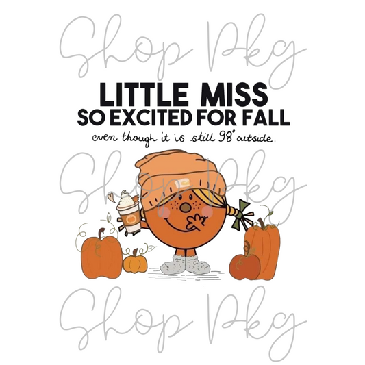 Little Miss So Excited for Fall