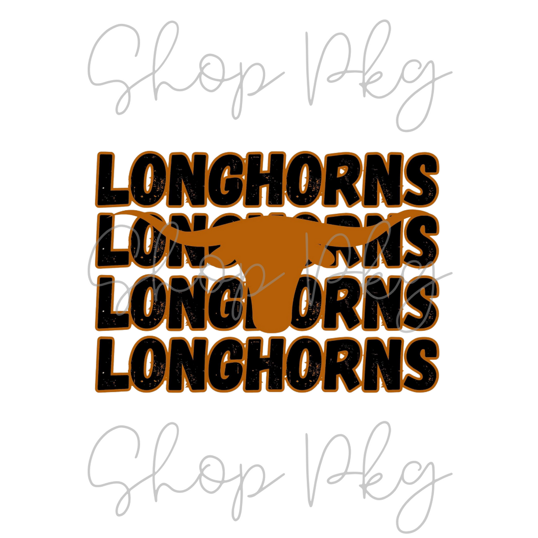 Longhorns Stacked Mascot
