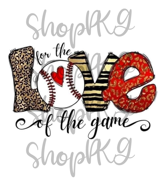 Love of the Game Baseball