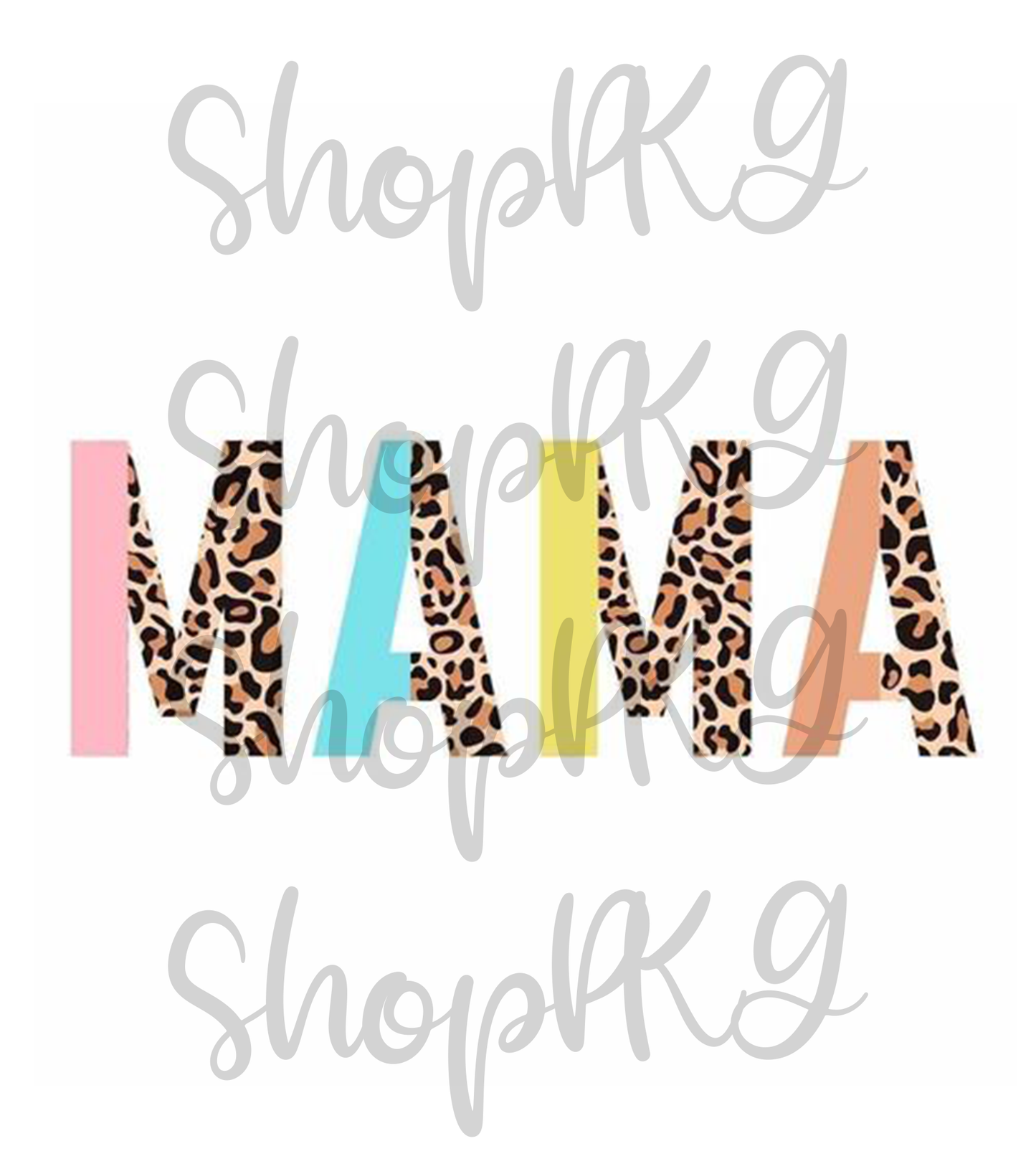 MAMA Split Letters Leopard