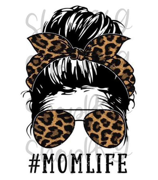 Mom Life Leopard Bun Aviators