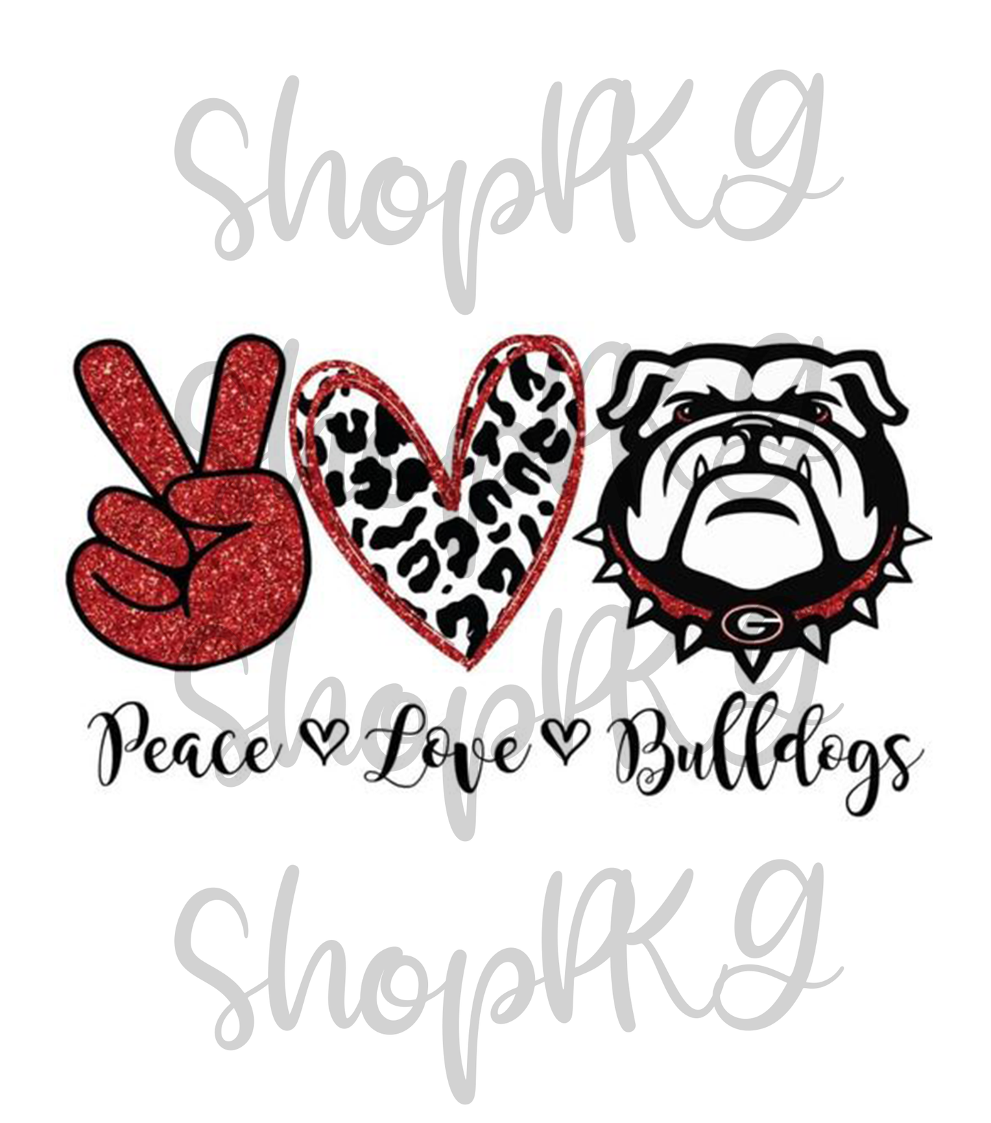 Peace Love Dog Bulldog