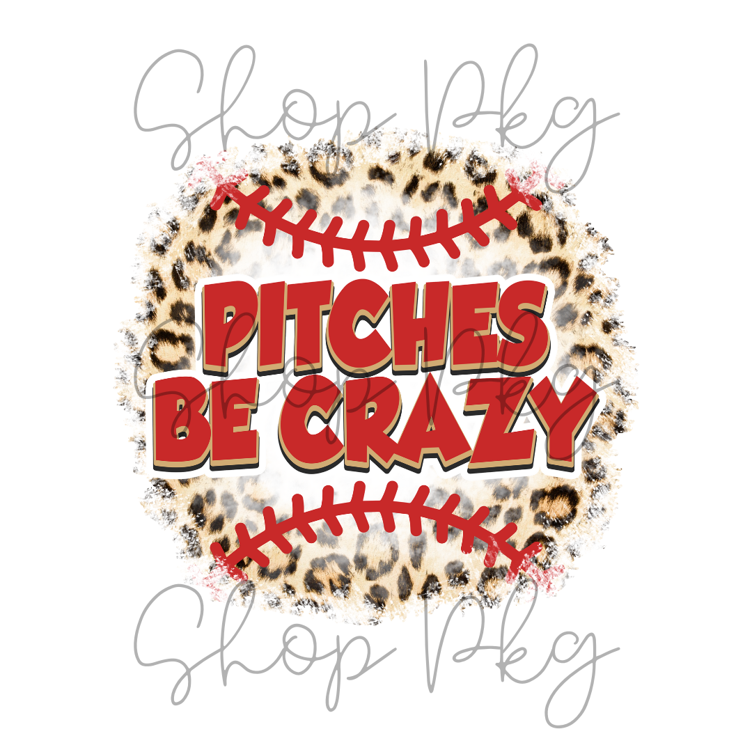 Pitches Be Crazy, Baseball Leopard Print