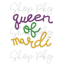 Load image into Gallery viewer, Queen of Mardi Bead Font
