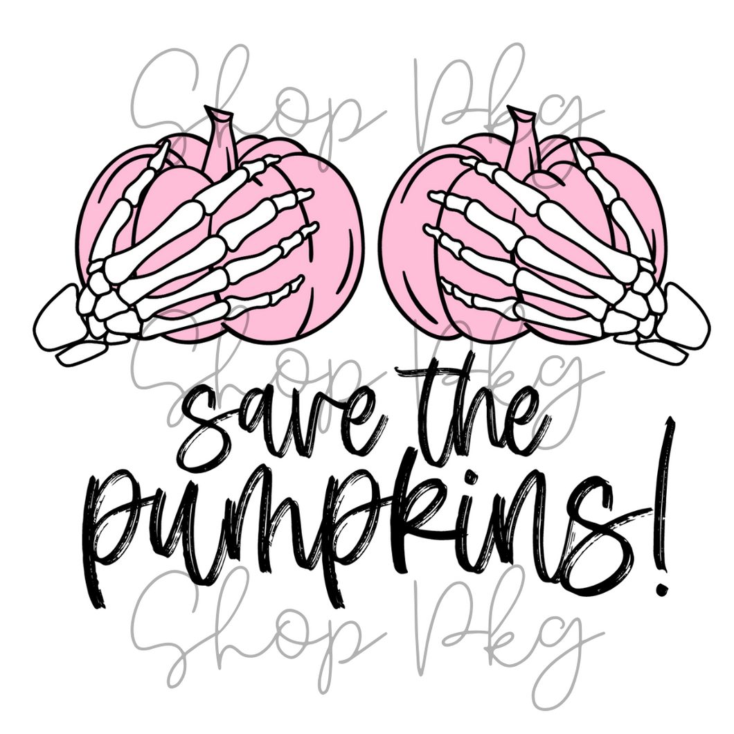 Save the Pumpkins Skeleton Hands
