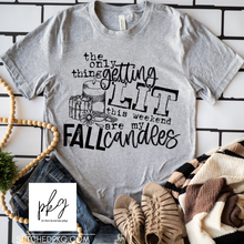 Load image into Gallery viewer, Fall Candles Getting Lit Graphic Tee
