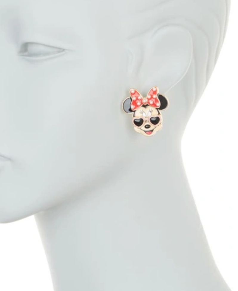 Minnie Mouse Heart Sunglasses Drop Earrings