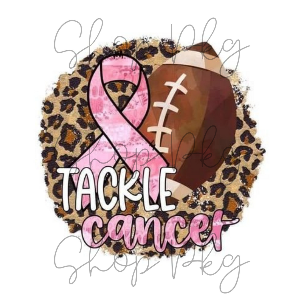 Tackle Cancer Leopard Football