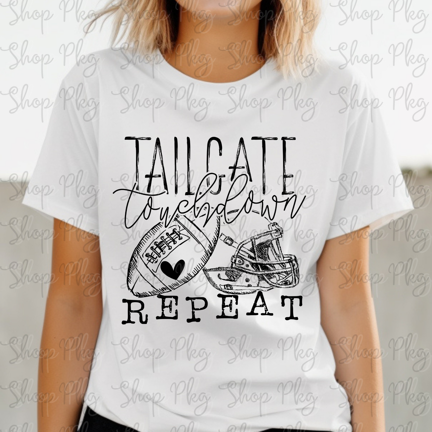 Tailgate Touchdown Repeat Graphic Tee