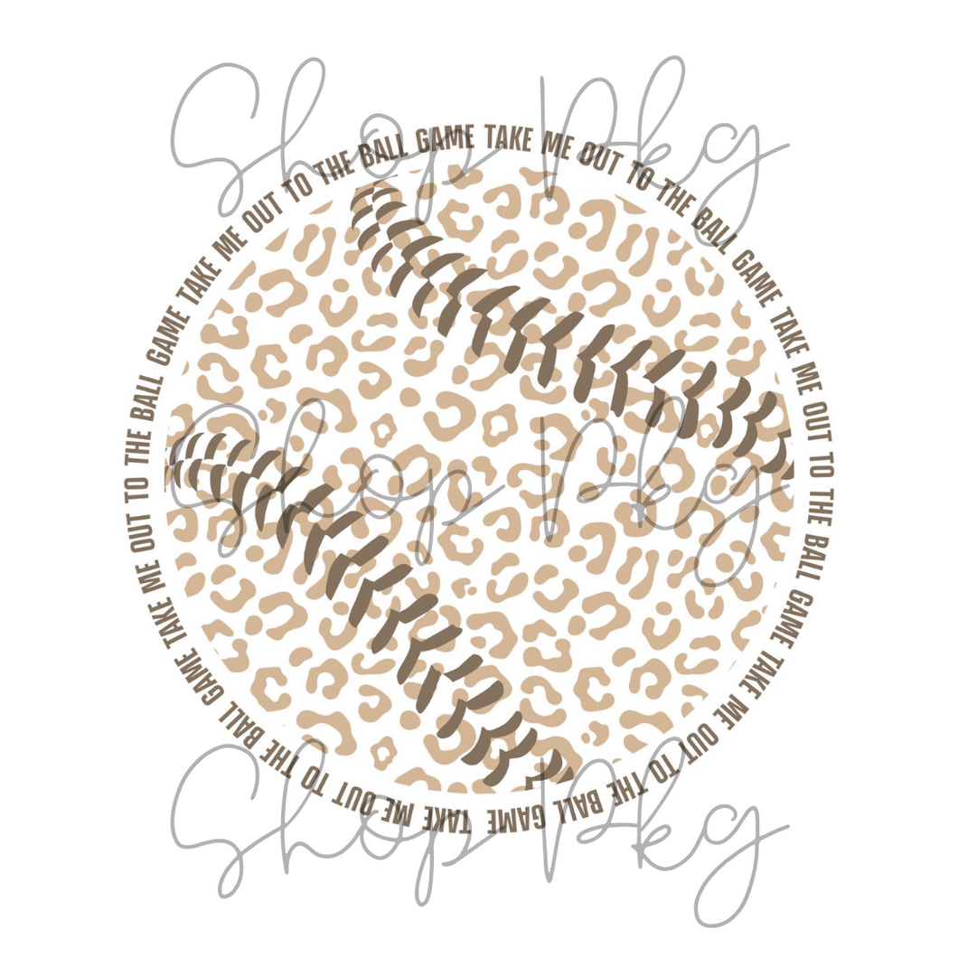 Taupe Leopard Print Baseball