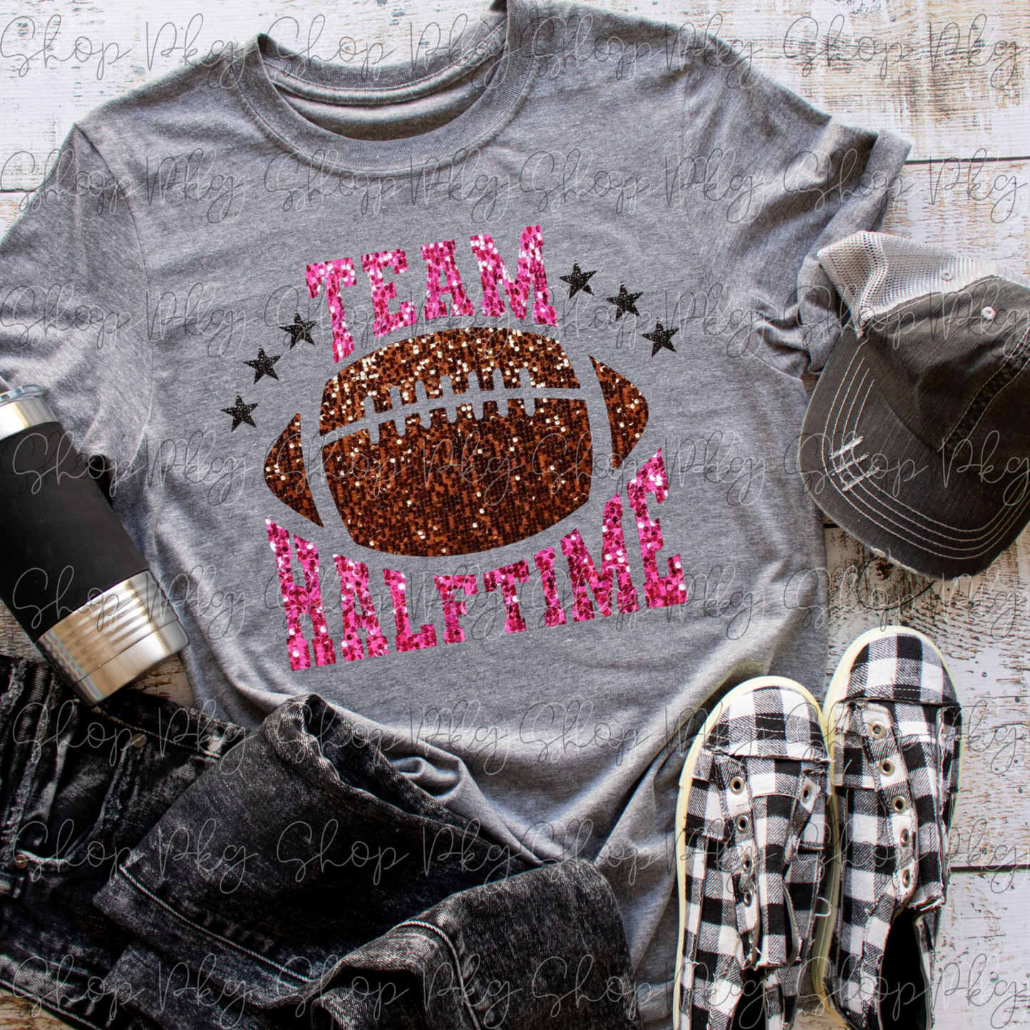 Team Halftime Glitter Graphic Tee